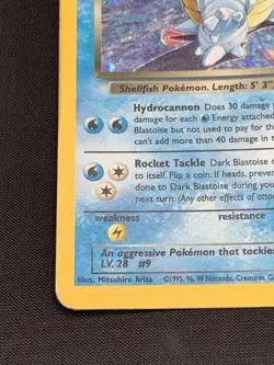 Pokemon: Dark Blastoise Holo Rare TCG Card 3/82 MP Condition - Image 4