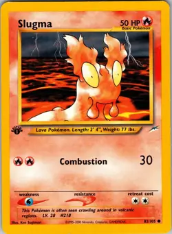 Slugma 082/105 Neo Destiny 1st Edition Pokemon TCG NM - Image 1