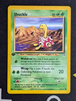 Shuckle 72/111 1st Edition Neo Genesis Pokemon Card TCG Vintage Common - NM - Image 1