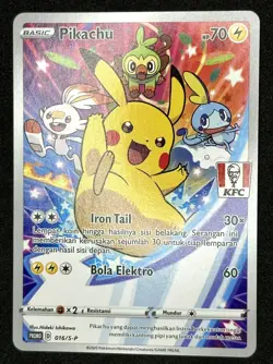 Pokemon Pikachu KFC Stamped Promo 016/S-P TCG Indonesia Asia Exclusive NM - Image 1