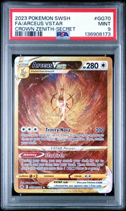 Pokemon Arceus Vstar Full Art 2023 SWSH Crown Zenith #GG70 PSA 9 Mint - Image 1