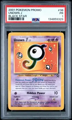 PSA 1 Lot of 4 Unknown J, Flying Pikachu, Surfing, Black Star Promo Pokemon PR - Image 1
