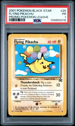 PSA 1 Lot of 4 Unknown J, Flying Pikachu, Surfing, Black Star Promo Pokemon PR - Image 2
