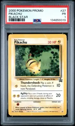 PSA 1 Lot of 4 Unknown J, Flying Pikachu, Surfing, Black Star Promo Pokemon PR - Image 4