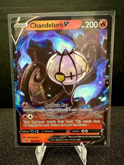 Chandelure V 039/264 SWSH08: Fusion Strike Ultra Rare Pokemon TCG Card NM - Image 1