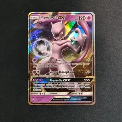 Mewtwo GX 39/73 Shining Legends Ultra Rare Holo Pokemon Tcg Card Near Mint NM - Image 1