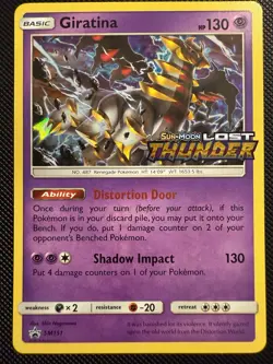 Giratina SM151 Prerelease Black Star Promo Holo Pokemon Card NM - Image 1