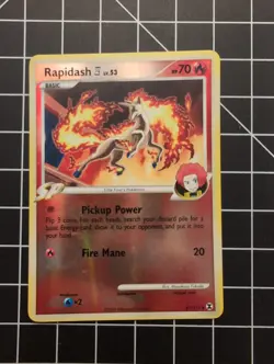 Rapidash 47/111 Reverse Holo Rising Rivals Pokemon Card - Image 1