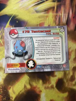 1999 Topps Pokemon Tentacool HOLO Foil Blue Logo #72 - Lp - Image 2