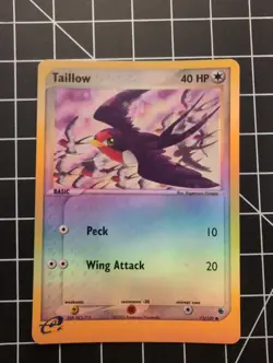 Pokemon Card - Taillow Ruby and Sapphire 72/109 Common Reverse Holo - Image 1