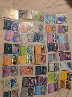 all halo individual sleeved tcg pokemon cards 40 cards total $25 - Image 4