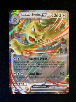 Team Rocket's Persian EX 150/182 NM Pokemon Destined Rivals - Image 1