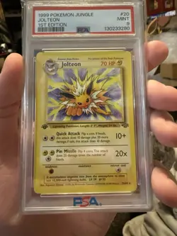 1999 Pokemon Jungle #20 Jolteon 1st edition PSA 9 MINT - Image 1