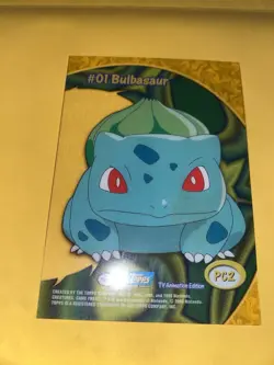 2000 TOPPS Pokemon #01 Bulbasaur PC2 TV Animation CLEAR see-through card - Image 2