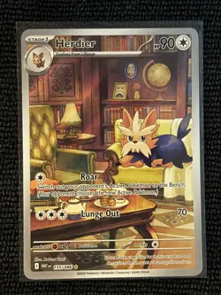 Herdier 155/086 NM Illustration Rare (EN) - Pokemon TCG SV: White Flare - Image 1