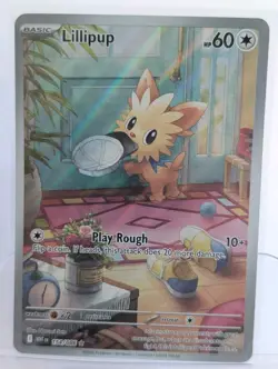 Pokemon TCG White Flare Lillipup 154/086 Illustration Rare Card NM - Image 1
