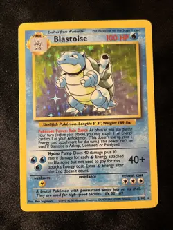 1999 Holo Rare Blastoise 2/102 Base Set Pokemon Card WOTC TCG Original Set - MP - Image 1