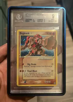Pokemon: Regirock - Shiny Gold Star Holo - 91/92 EX - Legend Maker - 2006 BGS 9 - Image 1