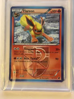 POKEMON 2013 B & W Plasma Freeze FLAREON #12 PSA 8 - Image 3