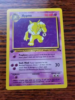 🔮 Hypno 23/62 - 1st Edition Fossil - WOTC Non Holo Rare Pokemon Card LP - Image 1