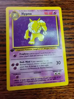 🔮 Hypno 23/62 - 1st Edition Fossil - WOTC Non Holo Rare Pokemon Card LP - Image 2