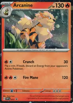 Arcanine SVP EN 011 Holo Black Star Promo Pokemon Card NM - Image 1
