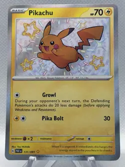 Pikachu - 131/091 - Pokemon TCG Paldean Fates Shiny Rare Card NM - Image 1