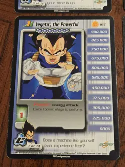 Dragon Ball Z cards Vegeta cell saga Personality - Image 2