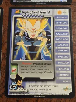 Dragon Ball Z cards Vegeta cell saga Personality - Image 3