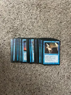Lot of 52 Magic the Gathering MTG Ice Age Blue Cards - Image 1