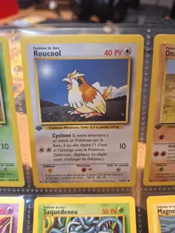 Roucool Pidgey 1st Edition French Base Set 57/102 NM Pokemon Card 1999 Vintage - Image 1