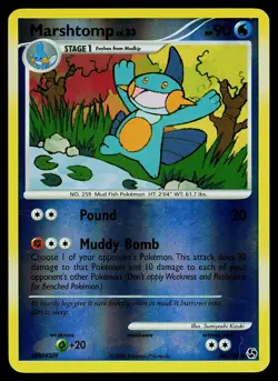 Pokemon Card - Marshtomp Great Encounters 46/106 Reverse Holo - Image 1