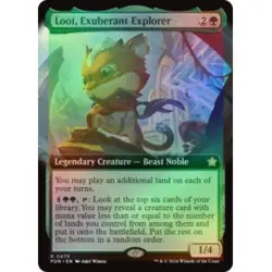 FOIL LOOT, EXUBERANT EXPLORER (EXTENDED ART) X4 Foundations FDN Magic MTG CARD - Image 1