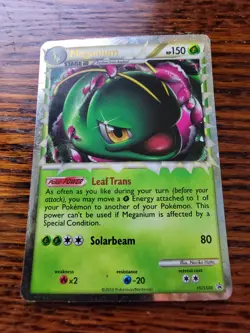 MP Pokemon Holo (Prime) MEGANIUM Card HGSS BLACK STAR PROMO Set HGSS08 HeartGold - Image 1