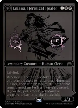 Liliana, Heretical Healer (SDCC 2015 Exclusive) -Foil Light Play MTG - Image 1