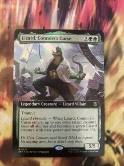 Lizard, Connors's Curse Extended Art 0265 MTG Marvel's Spider-Man Rare NP Foil - Image 1