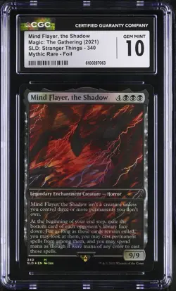 MIND FLAYER, THE SHADOW Secret Lair Foil Stranger Things CGC 10 MTG [Nostalgium] - Image 1