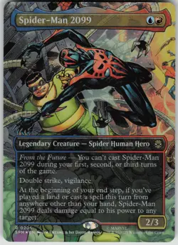 MTG Spider-Man 2099 (0205) (Borderless) Foil NM Marvel's Spider-Man Magic 205 - Image 1