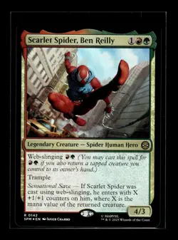 SCARLET SPIDER, BEN REILLY Marvel's Spider-Man FOIL #142 SPM(NM+)(MTG) - Image 1