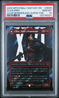 2025 MTG FINAL FANTASY CLIVE, IFRIT'S DOMINANT/IFRIT, WARDEN OF INFERNO PSA 10 - Image 1