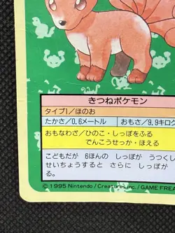 Pokemon Card Japanese Vulpix 037 Top sun Topsun 1995 Blue Back - Image 5