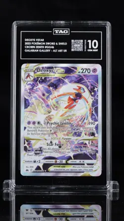 Pokemon Crown Zenith Deoxys VSTAR GG46/GG70 TAG 10 GEM MINT - Image 1