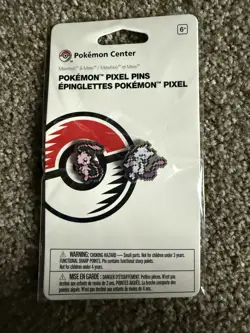 🚦Pokemon Center Enamel Pixel Pin : Mewtwo & Mew - New! - Image 1