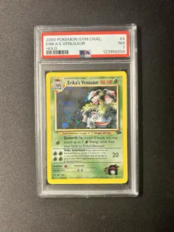 Pokemon 2000 Gym Challenge Erika's Venusaur Holo Card 4/132 PSA 7 - Image 1