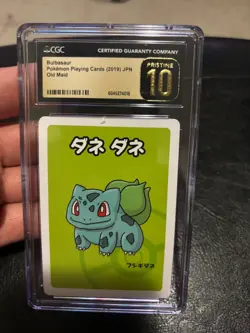 CGC 10 Pristine! Bulbasaur Old Maid 2019 Japanese Pokemon Card - Image 1