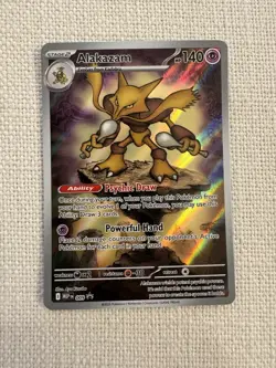 2025 Pokemon Mega Evolutions Alakazam Black Star Promo #9 NM - Image 1