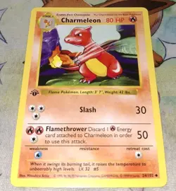 Pokemon TCG 1st Edition Base Set Shadowless Charmeleon 24/102 NM/M - Image 3