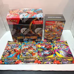 Pokemon Mega Evolution Enhanced Booster Box & Booster Bundle & Pack Art Set Lot - Image 1