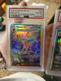 Pokemon 2025 Pre-Special Illustration Rare #155 Espeon EX PSA 10 - Image 1