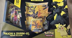 Pokemon Pikachu And Zekrom Gx Tag Team Premium Collection Box SEALED New - Image 1